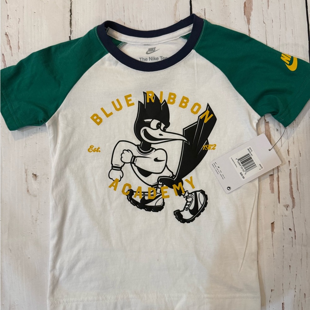 Nike Kids Blue Ribbon Academy Tee - Green & White